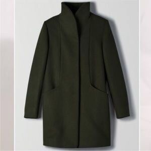 Aritzia Wilfred Cocoon Coat- Women's Green Wool Coat- Size S